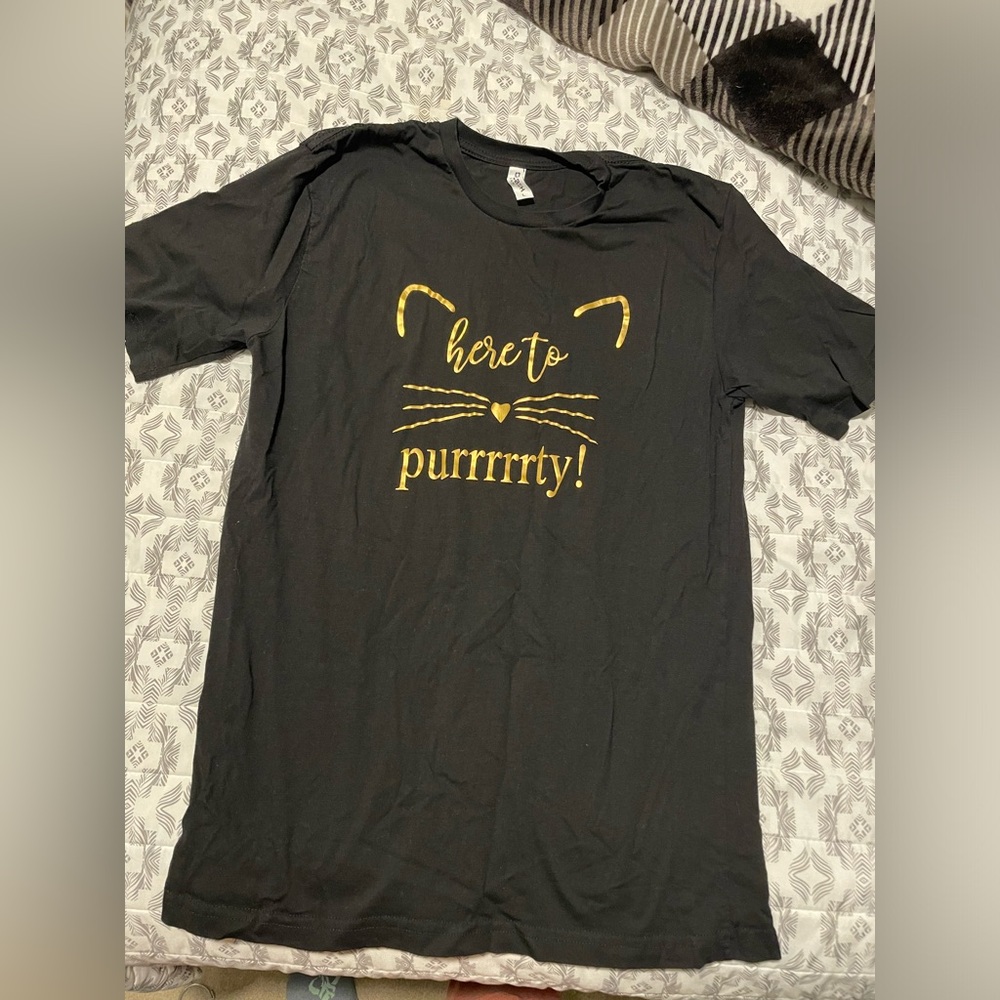 “Here to Purrrrty” Cat Bachelorette Tshirt